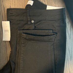 LOFT Black Slim Straight Pants, size 30/10,NWT